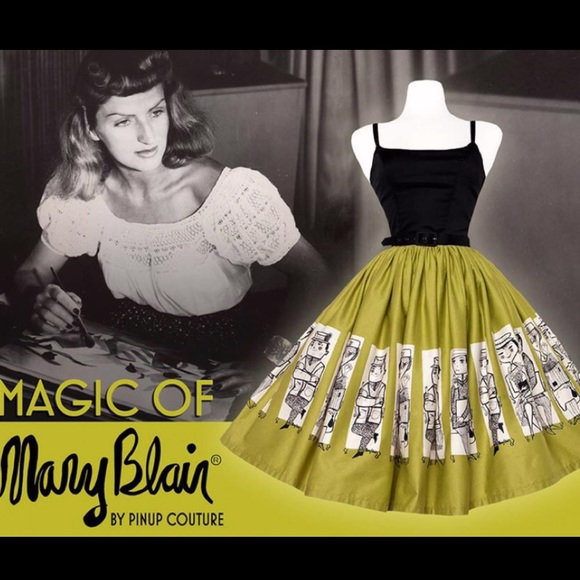 SOLD Pinup Couture Jenny Dress in Commuters Print - Picture 7 of 8